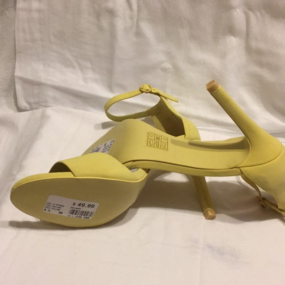 Yellow Ankle Strap Heel Sandal - Picture 5 of 5